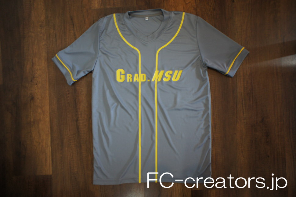 クラスTシャツ 野球、ベースボールユニフォーム 灰色