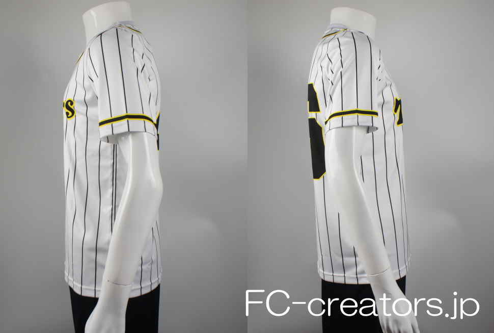阪神タイガース風のデザインで作製したクラスTシャツ 袖