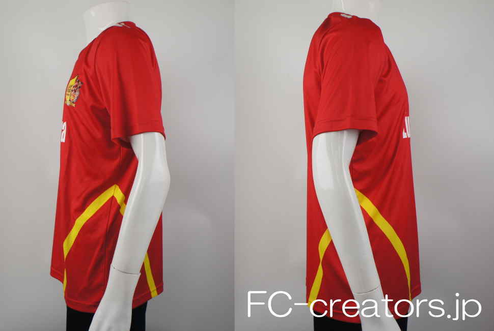 オーダーメイドで作製したサッカーユニフォーム 袖