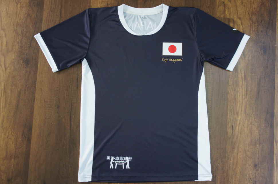 テーブルフットボール日本代表 紺色のユニフォームの表側