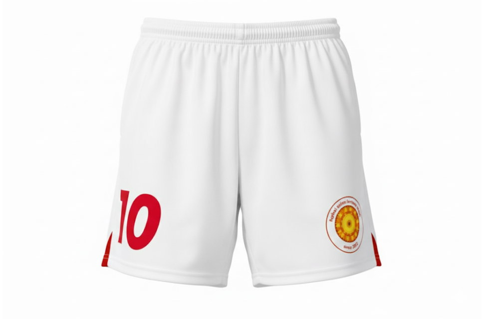 サッカーメキシコ代表風のフルオーダーユニフォーム上下セット 茨城県のチーム様デザイン案の完成イメージ