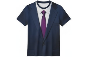 昇華プリントで作るスーツ柄クラスTシャツの背面デザイン。SASAKI・512など名前と背番号の自由な名入れイメージ。