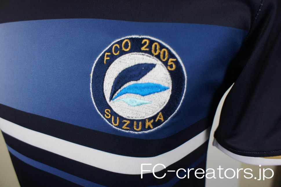 アルゼンチン代表紺色のサッカーユニフォームにつけたロゴ